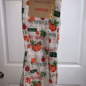 Beautifully soft autumn fringe pumpkin blanket